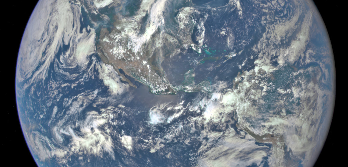 “There’s no place like home!” A NASA camera on the Deep Space Climate Observatory satellite has returned its first view of the entire sunlit side of Earth from one million miles away. (NASA)