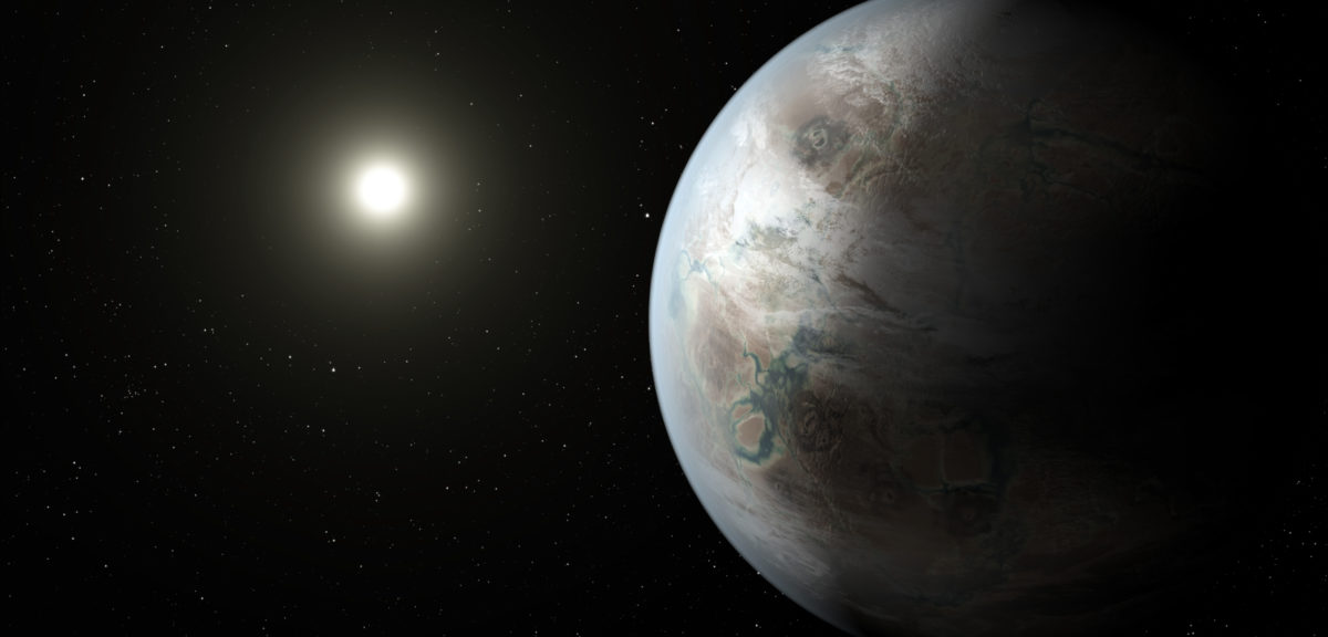 Artist's concept depicts one possible appearance of the newly discovered exoplanet Kepler-452b, (NASA/JPL-Caltech/T. Pyle)