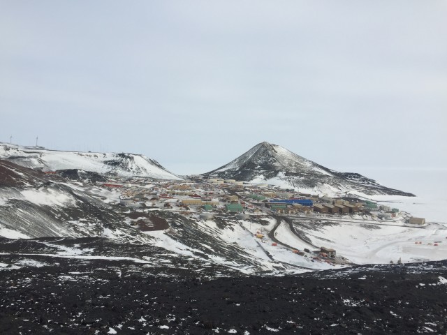 McMurdo is the largest base on Antarctica.  Populations can reach over 1,000 during the summer months. (Photo by Refael Klein)  