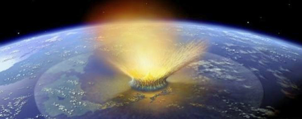 Asteroid impacting Earth (NASA)