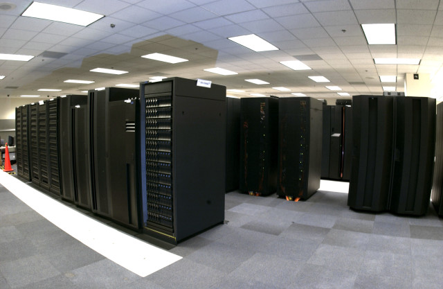 One of NOAA's two new supercomputers used for climate and weather forecasts. (NOAA)