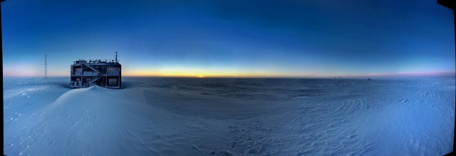 At 12:30 a.m., an early morning at ARO. When the sun sets, we will remove our solar radiation equipment from the roof. (Photo by Kyle Obrock)