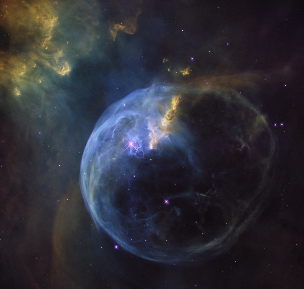 This image of NGC-7635 or the Bubble Nebular was released by NASA and ESA on 4/21/16 to celebrate the 26th anniversary – 4/24/16 – of the launch of the Hubble Space Telescope. (NASA, ESA, Hubble Heritage Team (STScI/AURA))