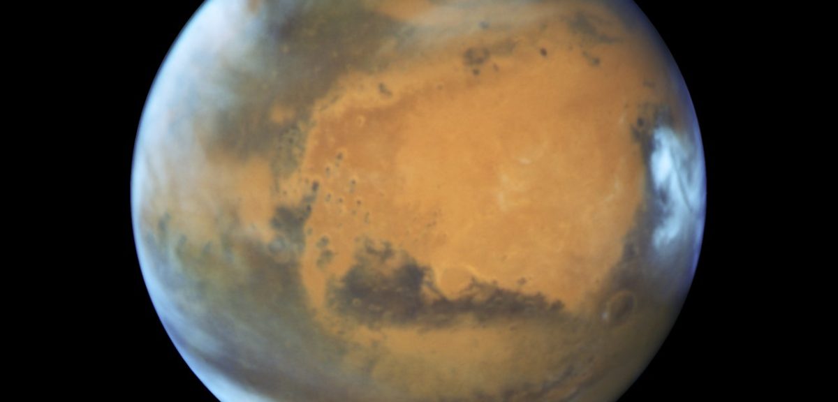 This image, captured by the Hubble Space Telescope, shows Mars, as it was observed On 5/12/16, before opposition in 2016 (NASA, ESA, the Hubble Heritage Team (STScI/AURA), J. Bell (ASU), and M. Wolff (Space Science Institute)