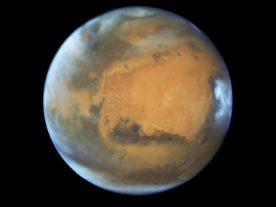 This image, captured by the Hubble Space Telescope, shows Mars, as it was observed On 5/12/16, before opposition in 2016 (NASA, ESA, the Hubble Heritage Team (STScI/AURA), J. Bell (ASU), and M. Wolff (Space Science Institute)