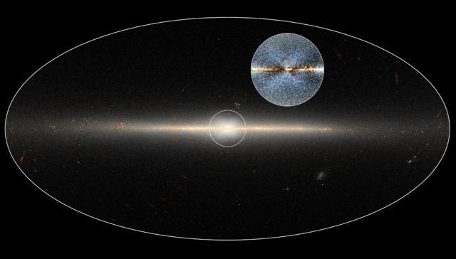 NASA's Wide-field Infrared Survey Explorer (WISE) mission observed and gathered data of the entire sky twice in 2010. Astronomers then used the data to find the X-shaped structure in the bulge of the Milky Way. (NASA/JPL-Caltech/D.Lang)