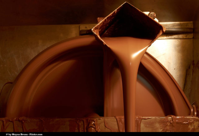 A liquid milk chocolate spring inside the chocolate museum of Antica Norba, in the little ancient town of Norma in Italy. (Moyan Brenn via Cfreative Commons/Flickr)