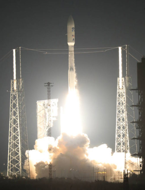 NOAA's GOES-R satellite is launched into space from the Cape Canaveral Air Force Station in Florida. (NASA/Kim Shiflett)