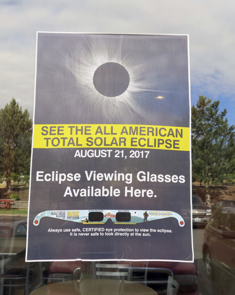 Excitement is building in anticipation of a rare event taking place on August 21, 2017. That’s when a total eclipse of the Sun will make its way across the continental United States from Oregon to South Carolina. The last time at least part of the U.S. experienced a solar eclipse was back in 1979 when one passed over several Northwestern States. Seen in this June 12, 2017 photo, is a poster advertising the astronomical event. (AP)