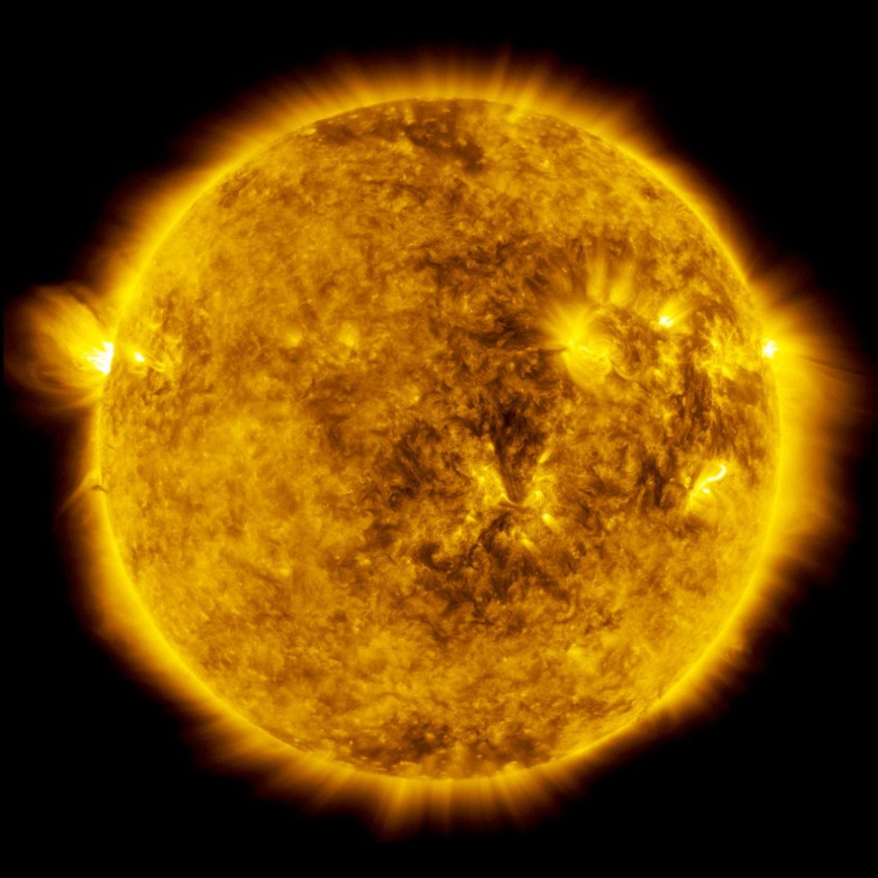 NASA’s Solar Dynamics Observatory (SDO) captured images of a partial solar eclipse in space on May 25 as the moon passed in front of the sun. NASA says the moon covered about 89 percent of the sun at the peak of the eclipse. (NASA’s Goddard Space Flight Center/SDO/Joy Ng)