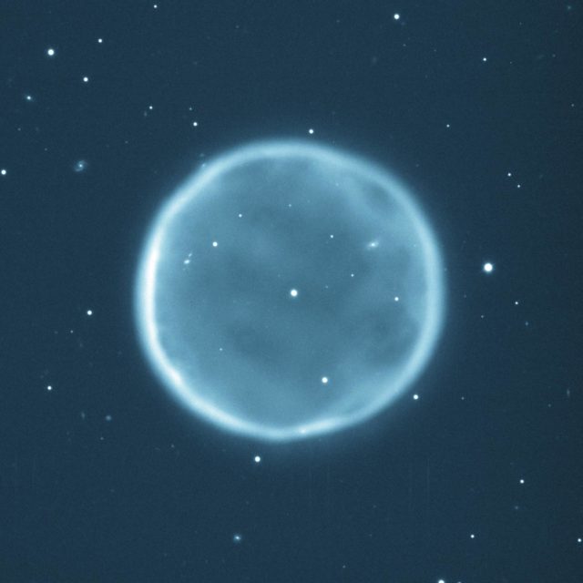 This is an example of a planetary nebula. This one is called Abell 39. (T.A.Rector (NRAO/AUI/NSF and NOAO/AURA/NSF) and B.A.Wolpa (NOAO/AURA/NSF))