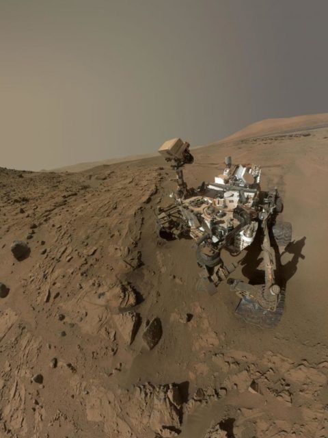 A composite self portrait by NASA’s Mars Curiosity Rover taken at the Windjana site in Gale Crater. (NASA/JPL-Caltech/MSSS)