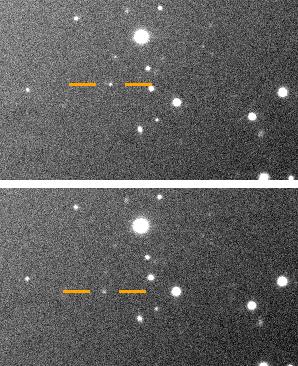 May 2018 recovery images of Valetudo from Carnegie's Magellan telescope's at our Las Campanas Observatory in Chile. The moon can be seen moving relative to the steady state background of distant stars. Jupiter is not in the field but off to the upper left. (Carnegie Institution for Science)