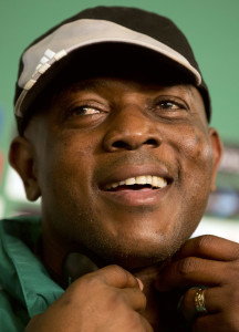 Stephen Keshi didn't smile over his salary problems in 2013. Photo: AP