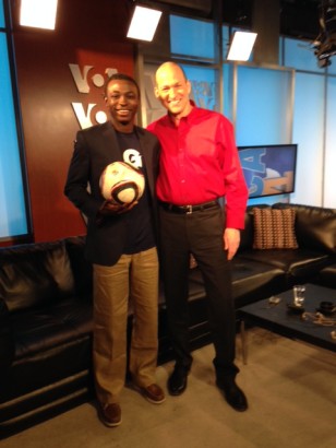 Sonny and Georgetown University men's soccer player Joshua Yaro