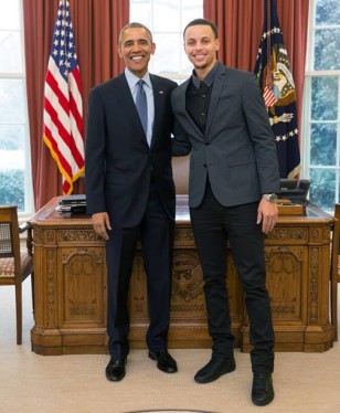 President Obama and Stephen Curry at the White House. Photo: Courtesy of Nothing But Nets