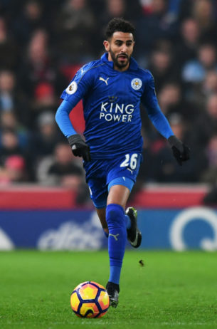 Riyad Mahrez in action for Leicester City. Photo: Anthony Devlin / Reuters