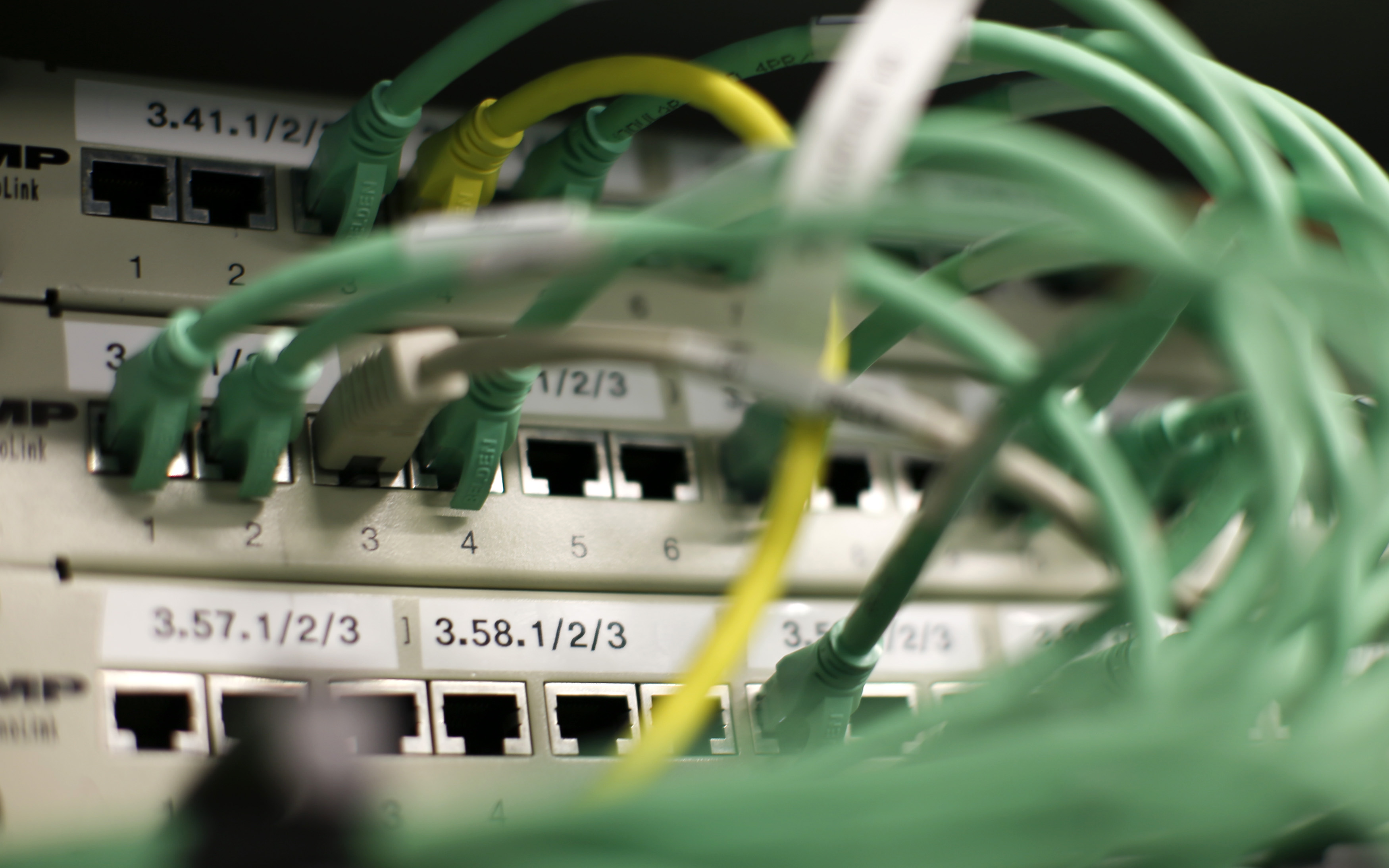 FILE - An image showing Ethernet cables used for internet connections. (Reuters)