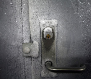 The iced-over door to Vault 2 of the Svalbard Global Seed Vault, dubbed as Noah's Seed Ark and a Doomsday Vault. The vauls was dug into a mountainside in Norway's arctic Svalbard islands. It will hold 4.5 million different agricultural seed samples from around the world. (AP)