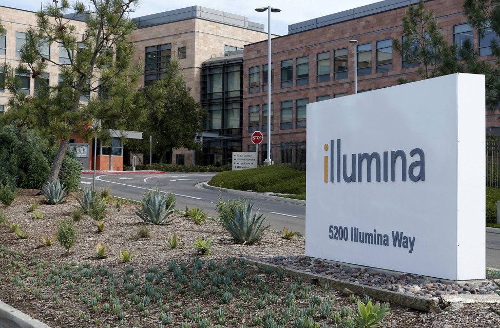 The offices of gene sequencing company Illumina Inc are shown in San Diego, California, Jan. 11, 2016. Illumina is going after the next big advance in cancer detection, working to develop a universal blood test to identify early-stage cancers in people with no symptoms of the disease. (Reuters)