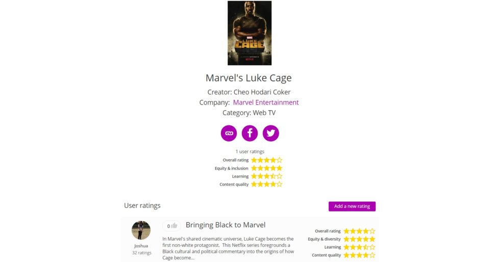 A screenshot of a review on the Rate My Media website. (Rate My Media)