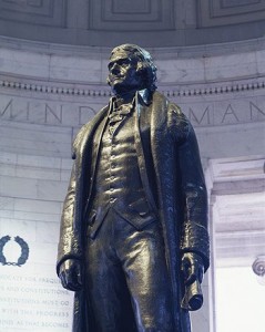 Not surprisingly, you’ll find this statue of Thomas Jefferson at his own national memorial in Washington.  But you’ll also find dozens of others around his home state of Virginia, including another splendid one at his namesake hotel in Richmond.  (Carol M. Highsmith)