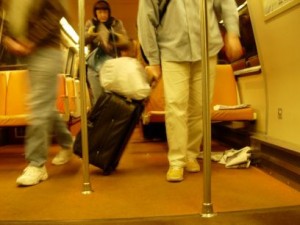 My next crusade will target newspaper trashers, who think the floor — and seat, in this case — of the Metro is a public dump.  This is a mild example.  You should see the train floor at the end of a day’s run.  (markbrennan, Flickr Creative Commons)