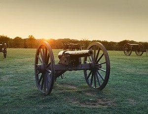 The Manassas Battlefield National Park commemorates two epic U.S. Civil War battles west of Washington, including the first big battle of the war.  Union soldiers named the conflicts after Bull Run, a little stream that flows nearby.  Confederate forces won both battles but did not advance on Washington.  (Carol M. Highsmith)
