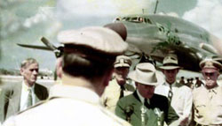 General Douglas MacArthur listens as President Truman reads a greeting as the two meet for the first time on Wake Island in October 1950.  The headstrong general erroneously predicted that China would not enter the Korean conflict and that the war would be over by Christmas. (Library of Congress)