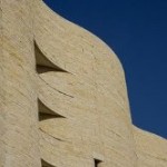 The Museum of the American Indian’s postmodern curvilinear look suggests waterscapes that are accented by real ones below.  (Carol M. Highsmith)