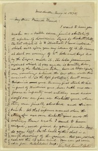 This, in case you don’t recognize it, is a handwritten letter.  Imagine the excruciation of penning such a thing today!  (Library of Congress)