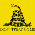 The Gadsden flag: colorful and provocative. (Wikipedia Commons)
