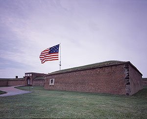 Fort McHenry was built just after America’s war for independence to guard the busy port of Baltimore from seaborne attack.  And it worked like a charm in Charm City during another war with the British years later.  (Carol M. Highsmith)
