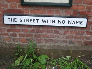 Good, if you’re a spell-checker.  A street with no proper name to botch. (Gene Hunt, Flickr Creative Commons)