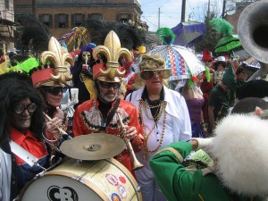 It isn't just float riders who display alter egos on Mardi Gras.  So do thousands of onlookers. (Infrogmation, Flickr Creative Commons)