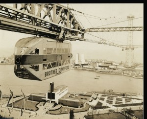 In an era in which airplane travel was just reaching the general public, this "Sky Ride" above the Chicago fair must have been thrilling.  (National Building Museum; courtesy HALIC, Ryerson and Burnham Archives, The Art Institute of Chicago.  Digital File #51284 © The Art Institute of Chicago)