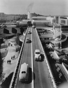 Fairgoers could take a spin on Ford's "Road of Tomorrow." (From the Collections of The Henry Ford, Copy and Reuse Restrictions Apply)