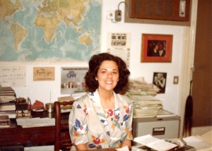 Shown here soon after she'd been named CNN bureau chief in Cairo in 1984, Jane looks confident and content.  (courtesy, Jane Friedman)