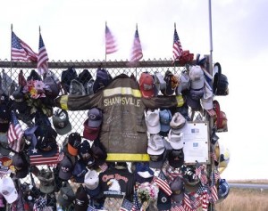 The same sort of outpouring of grief mixed with appreciation and determination materialized in a Pennsylvania field near the spot where the terrorist-hijacked United Flight 93 crashed on 9/11. (Carol M. Highsmith)