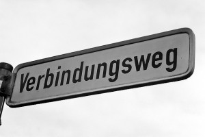 This is one of the SHORTER German words.  It means "Connecting Road."  (riverofgod, Flickr Creative Commons)