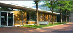 Eero Saarinen's 1954 bank building in Columbus.  (Columbus, Indiana, Convention and Visitors Bureau)