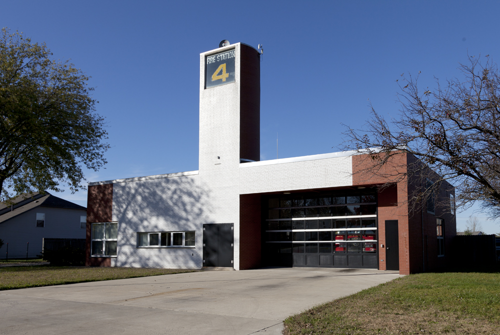 As the tower sign makes clear, this is Robert Venturi's Fire Station No. 4.  (Carol M. Highsmith)