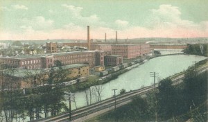 This is a 1907 postcard view of another mill town, but up north, in Lawrence, Massachusetts.  (Library of Congress)