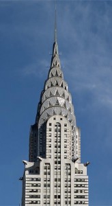 The art-deco spire of the rival Chrysler Building.  (Carol M. Highsmith)