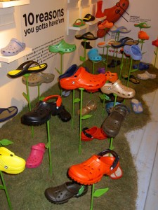 Crocs, which maybe DO bear a slight resemblance to crocodiles.  (Wikipedia Commons)