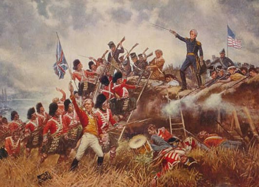 Another Percy Moran painting, this time an idealized look at Andrew Jackson's commanding presence at the Battle of New Orleans.  (Library of Congress)