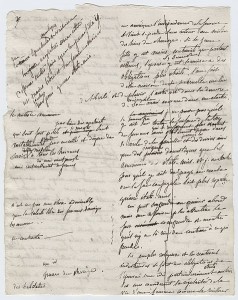 A page from Alexis De Tocqueville's working manuscript.  (Wikipedia Commons)