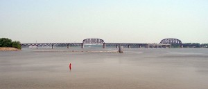 The widest point of the Ohio River, near Louisville, Kentucky.  (Angrie Aspie, Wikipedia Commons)