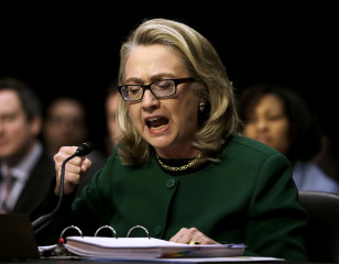 U.S. Secretary of State Hillary Rodham as she pounds her fist as she testifies on Capitol Hill about the deadly attack on the U.S. diplomatic mission in Benghazi, Libya. (AP)