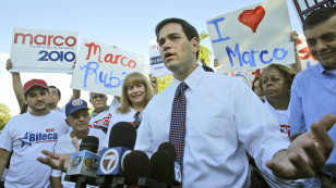 Republican Senator and presidential hopeful   Marco Rubio talks to reporters in Miami in Oct. 2010. (AP/file)